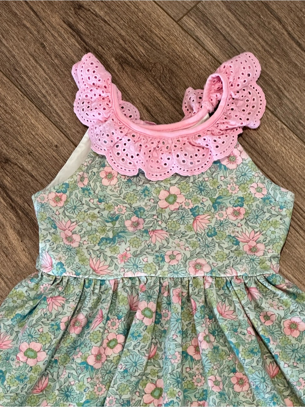 Cheeky Plum Girls 5 Penelope Knit Dress in Rose Water Blossom - Picture 5 of 11